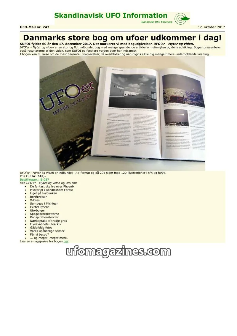 Cover of UFO Mail (SUFOI) issue 247: Skandinavisk UFO Information