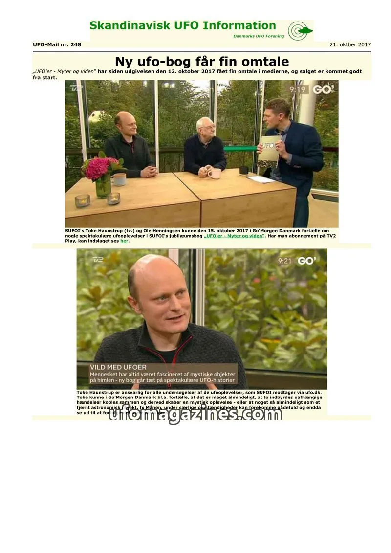 Cover of UFO Mail (SUFOI) issue nr. 248: Skandinavisk UFO Information