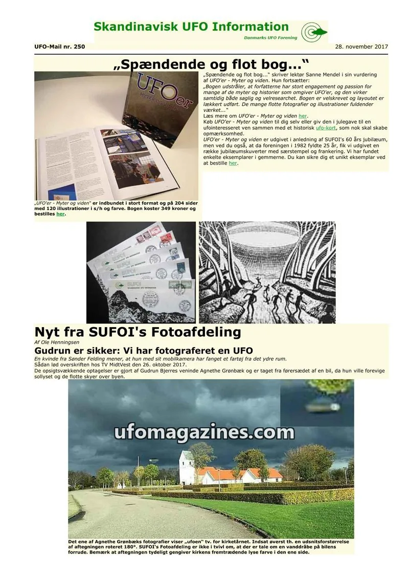 Cover of UFO Mail (SUFOI) issue 250: Skandinavisk UFO Information