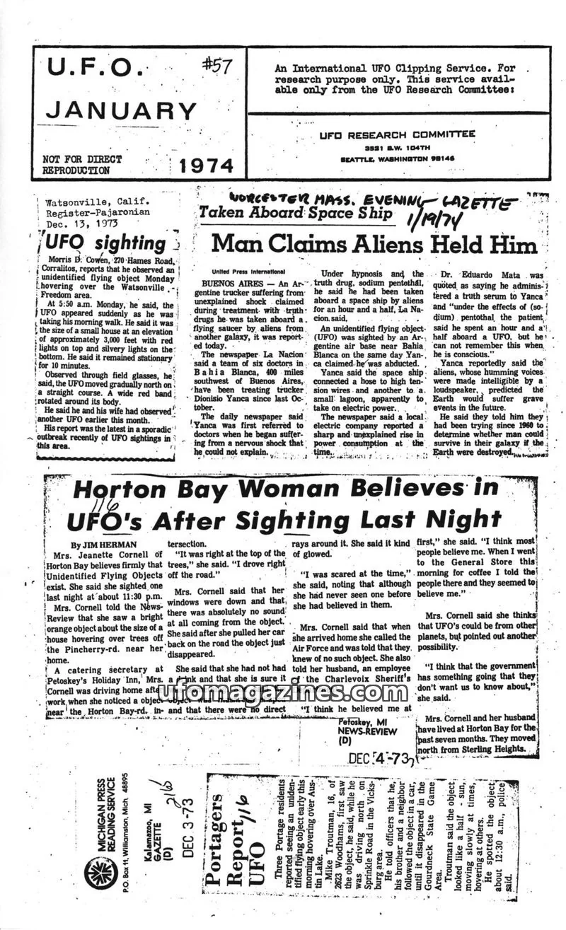 Cover of UFO Newsclipping Service issue 10-A: THE NEWS AMERICAN