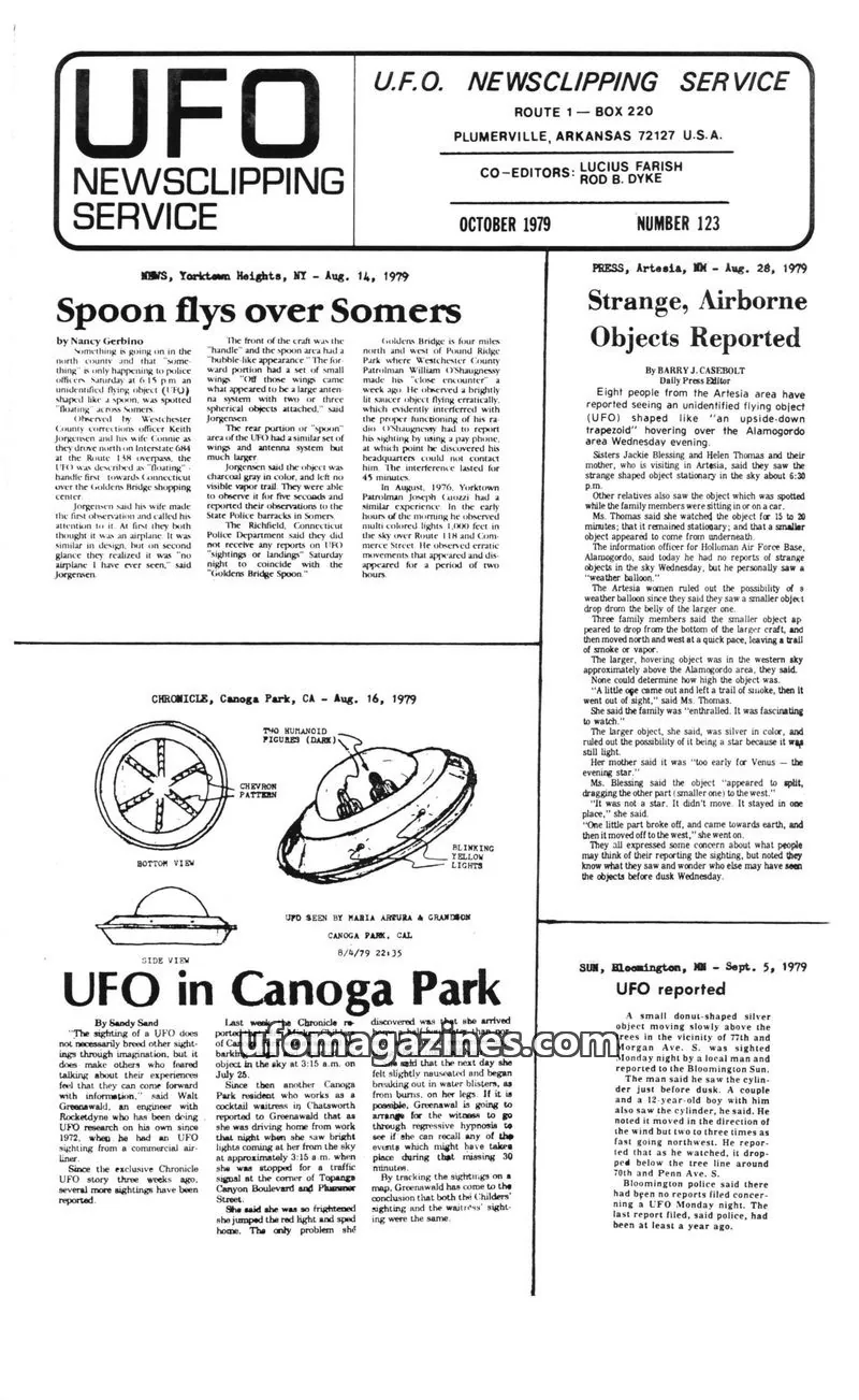 Cover of UFO Newsclipping Service: FOREIGN NEWS