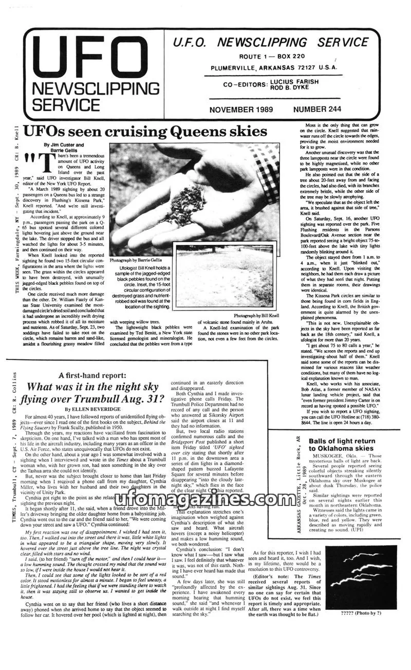 Cover of UFO Newsclipping Service issue Unknown: FOREIGN NEWS
