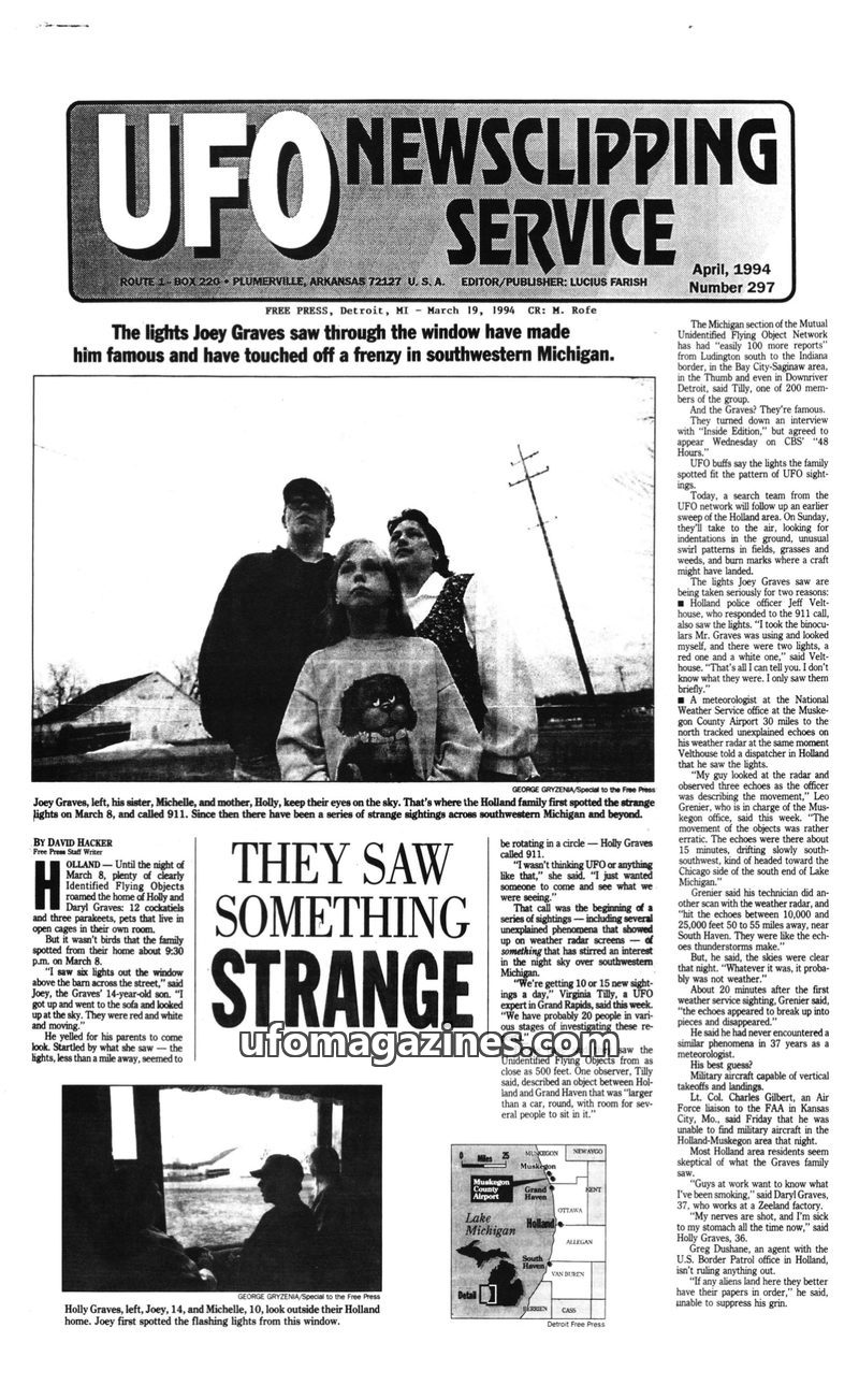 Cover of UFO Newsclipping Service - 1994 04 - no 297