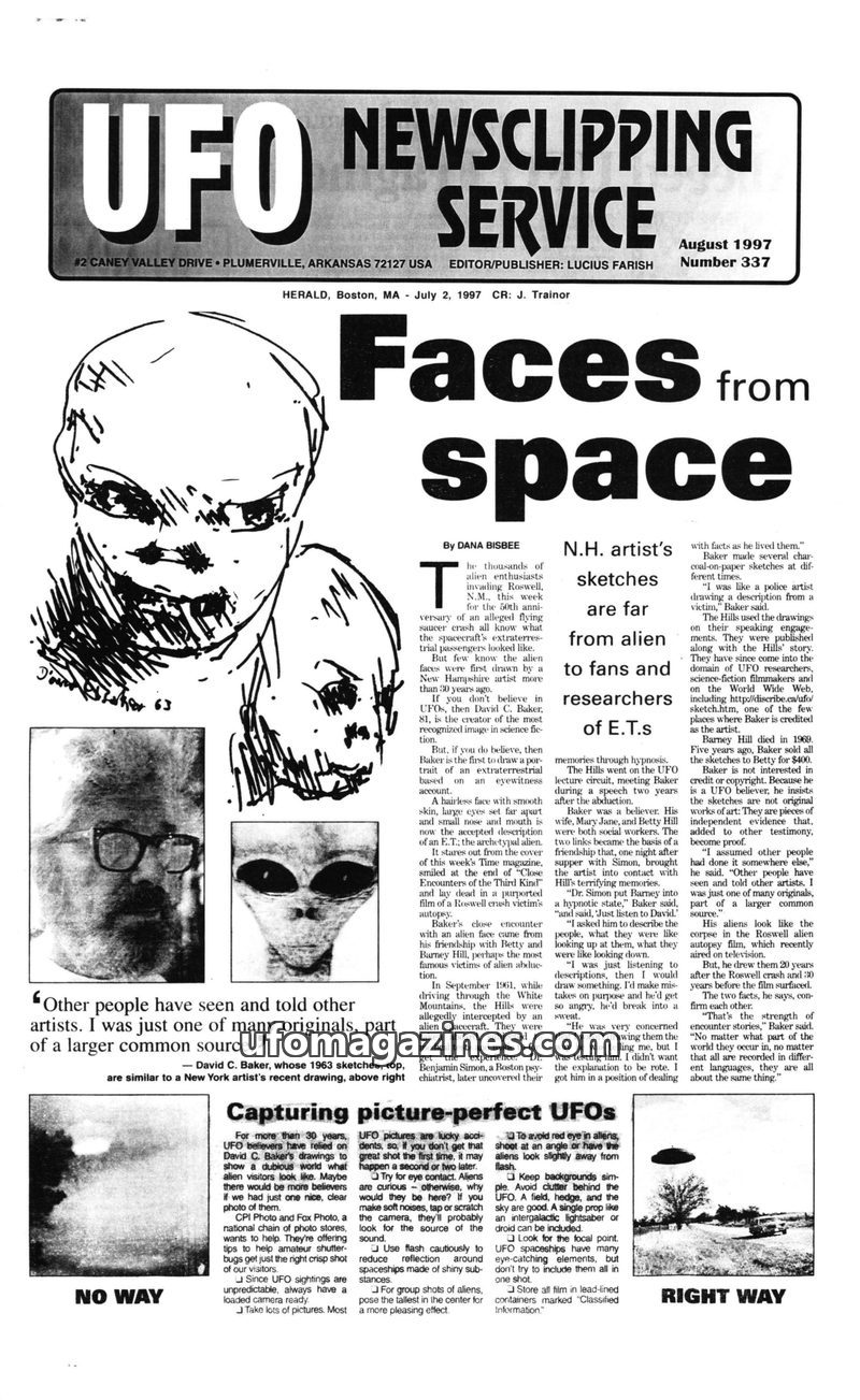 Cover of UFO Newsclipping Service - 1997 08 - no 337