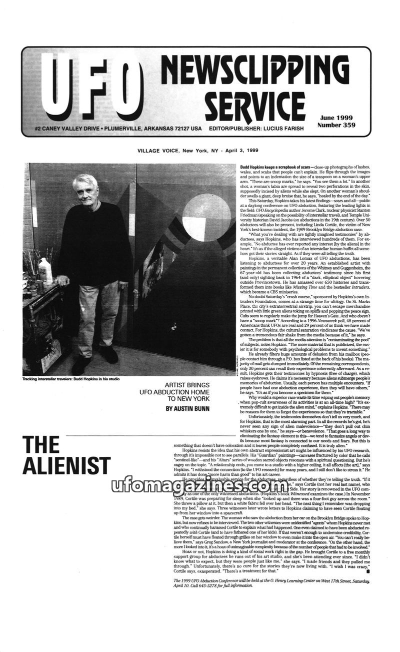 Cover of UFO Newsclipping Service - 1999 06 - no 359