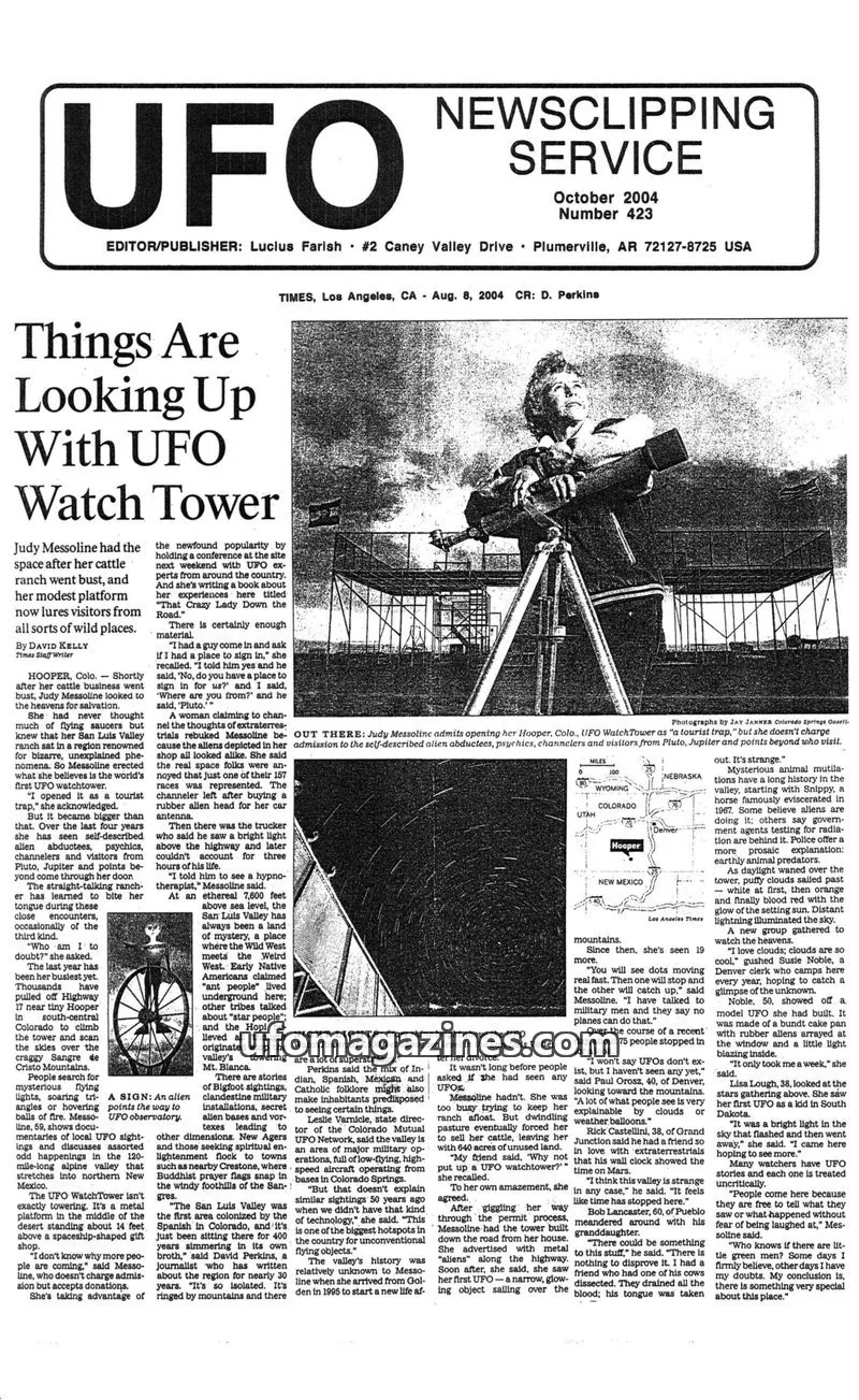 Cover of UFO Newsclipping Service issue Number 423: UFO NEWSCLIPPING SERVICE