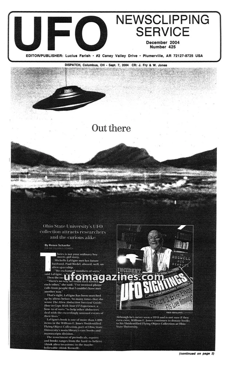 Cover of UFO Newsclipping Service issue 425: UFO Newsclipping Service