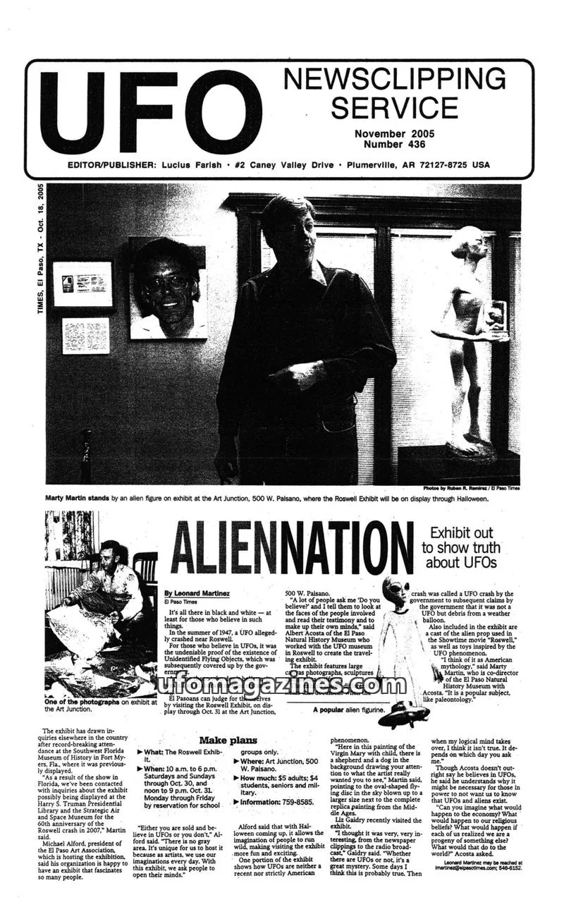 Cover of UFO Newsclipping Service issue 436: UFO NEWSCLIPPING SERVICE
