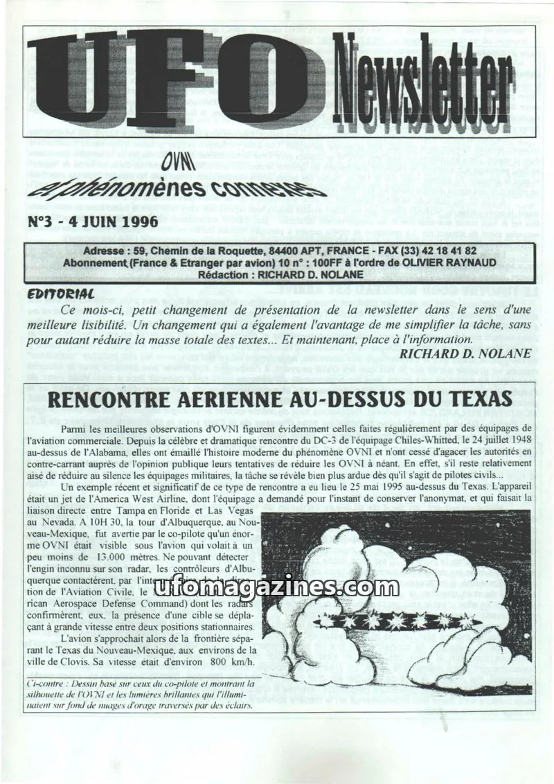 Cover of CEOF issue 3: UFO Newsletter