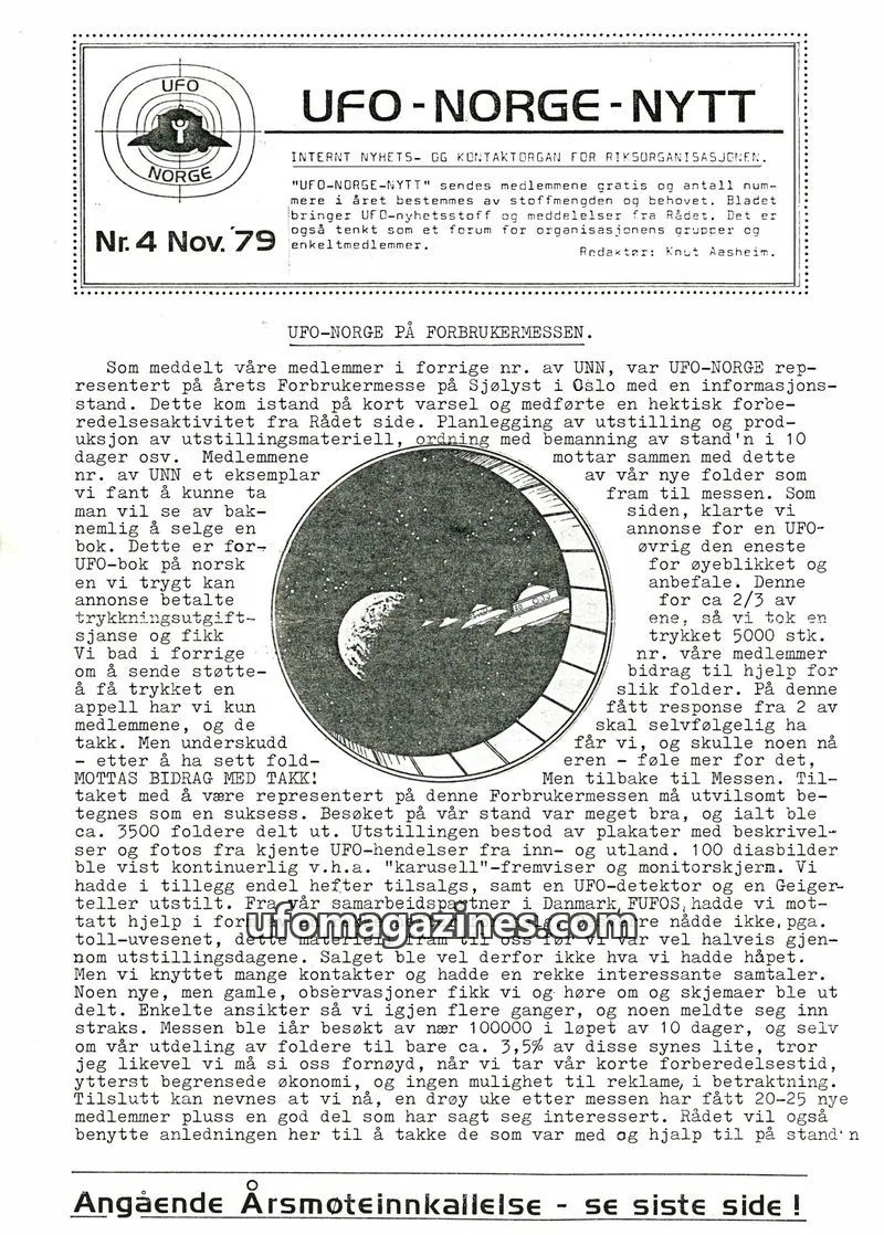 Cover of UFO-Norge Nytt issue 4: UFO-NORGE - NYTT