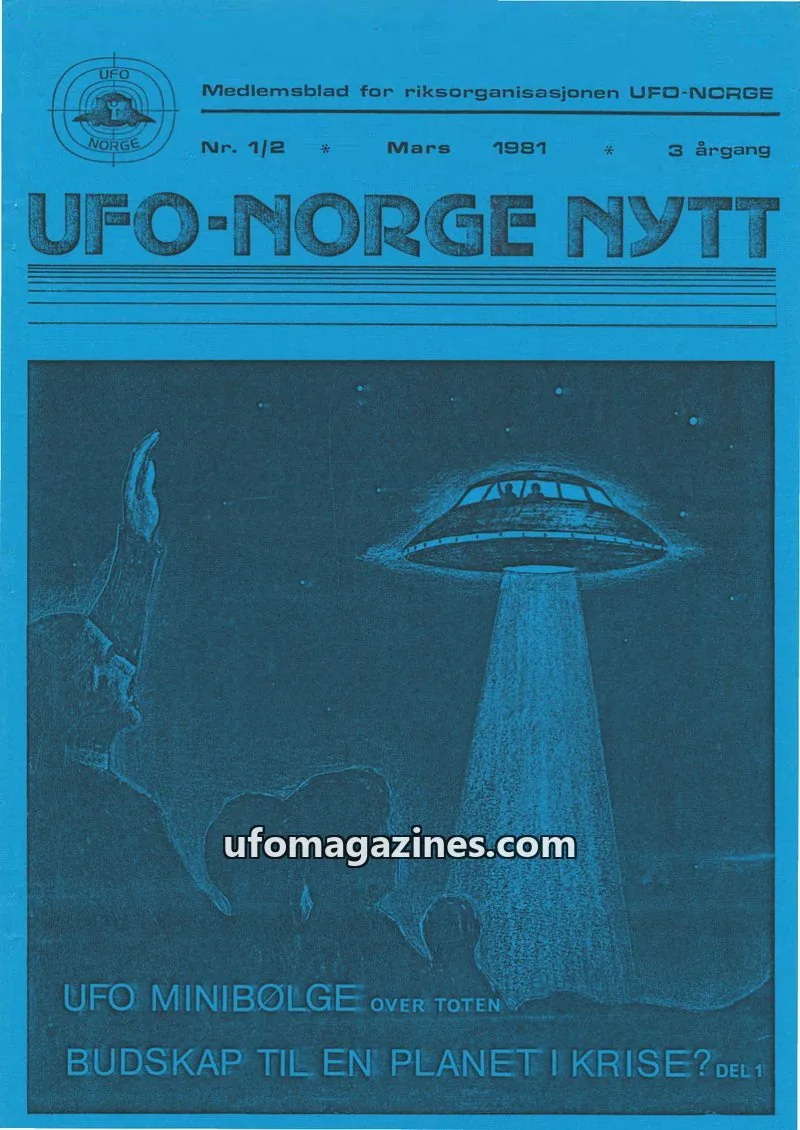 Cover of UFO-Norge Nytt issue Nr. 1/2: UFO-NORGE NYTT