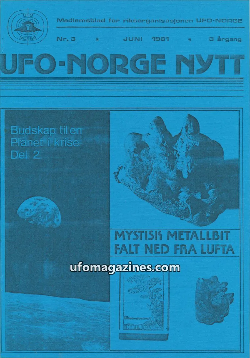 Cover of UFO-Norge Nytt issue 3: UFO-NORGE NYTT