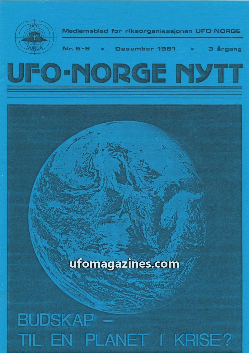 Cover of UFO-Norge Nytt issue Nr. 5-6: UFO-NORGE NYTT