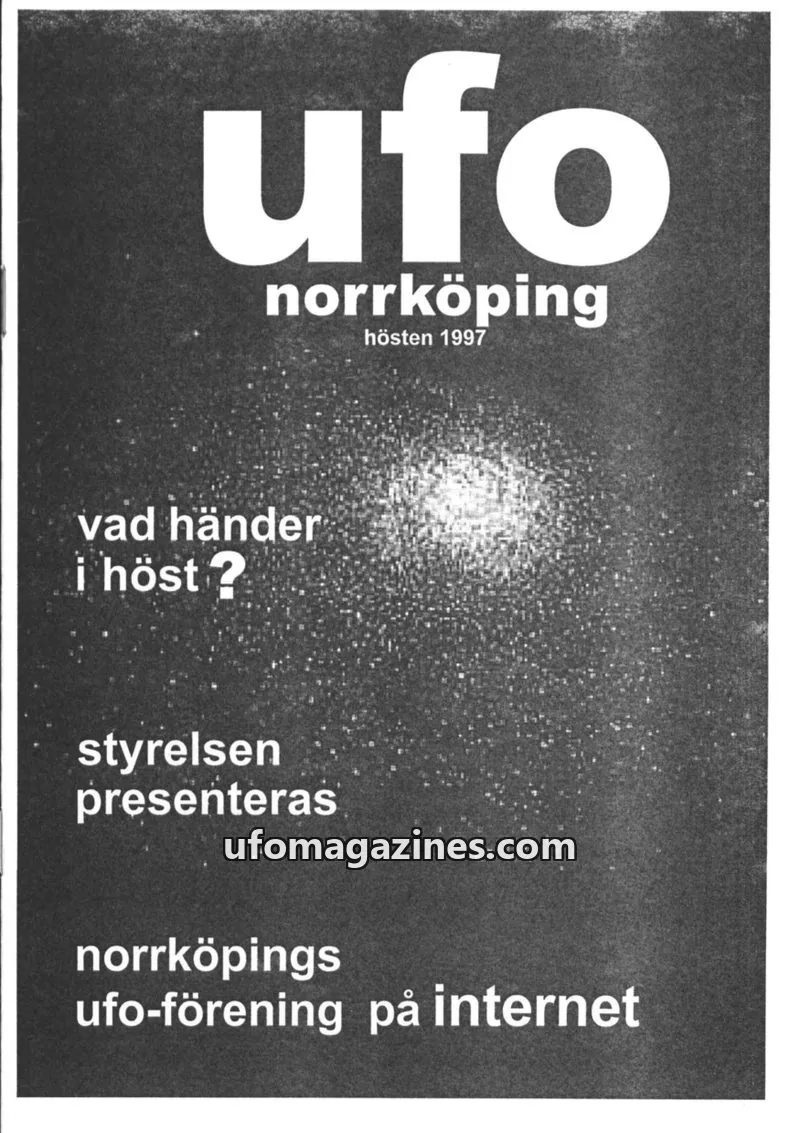 Cover of UFO-Norrkoping issue 1997 Autumn: UFO Norrköping