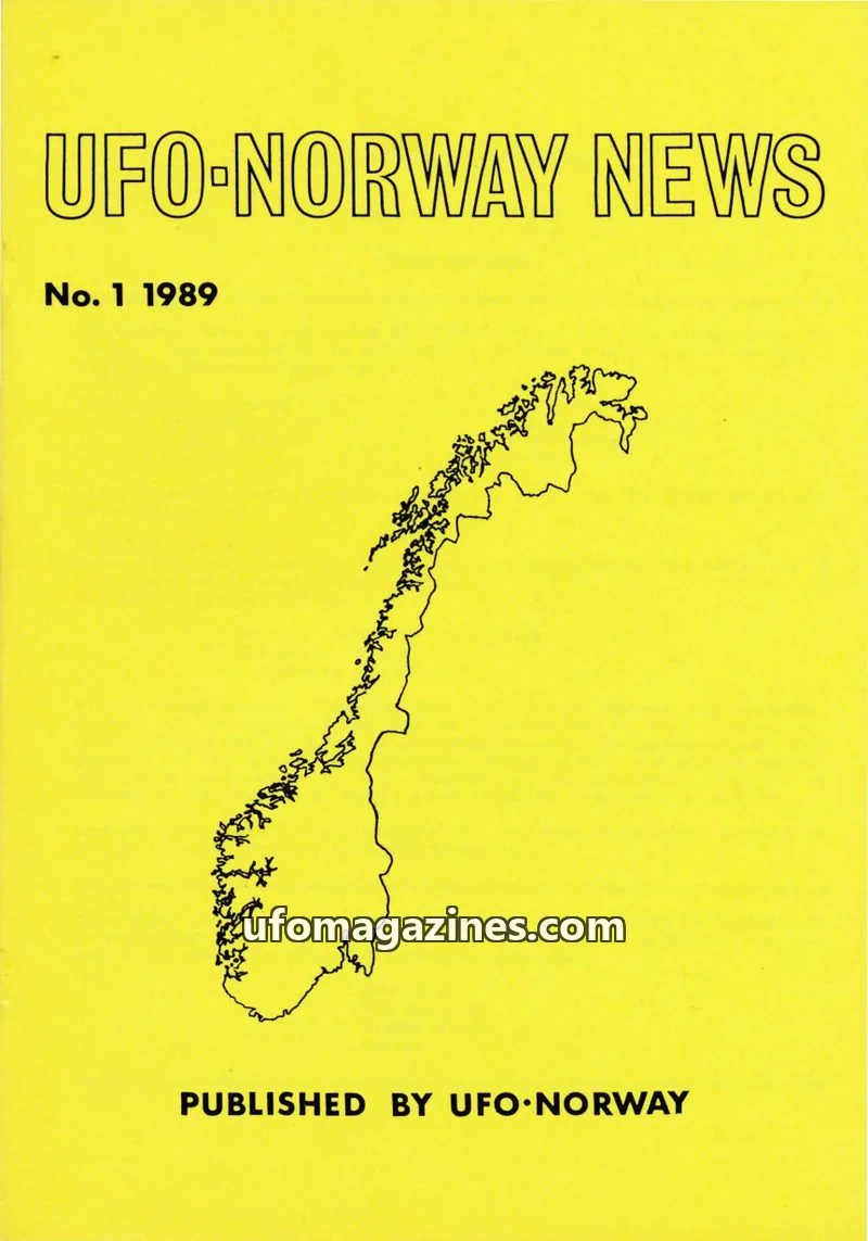 Cover of UFO-Norway News (English language) issue 1: UFO-NORWAY NEWS