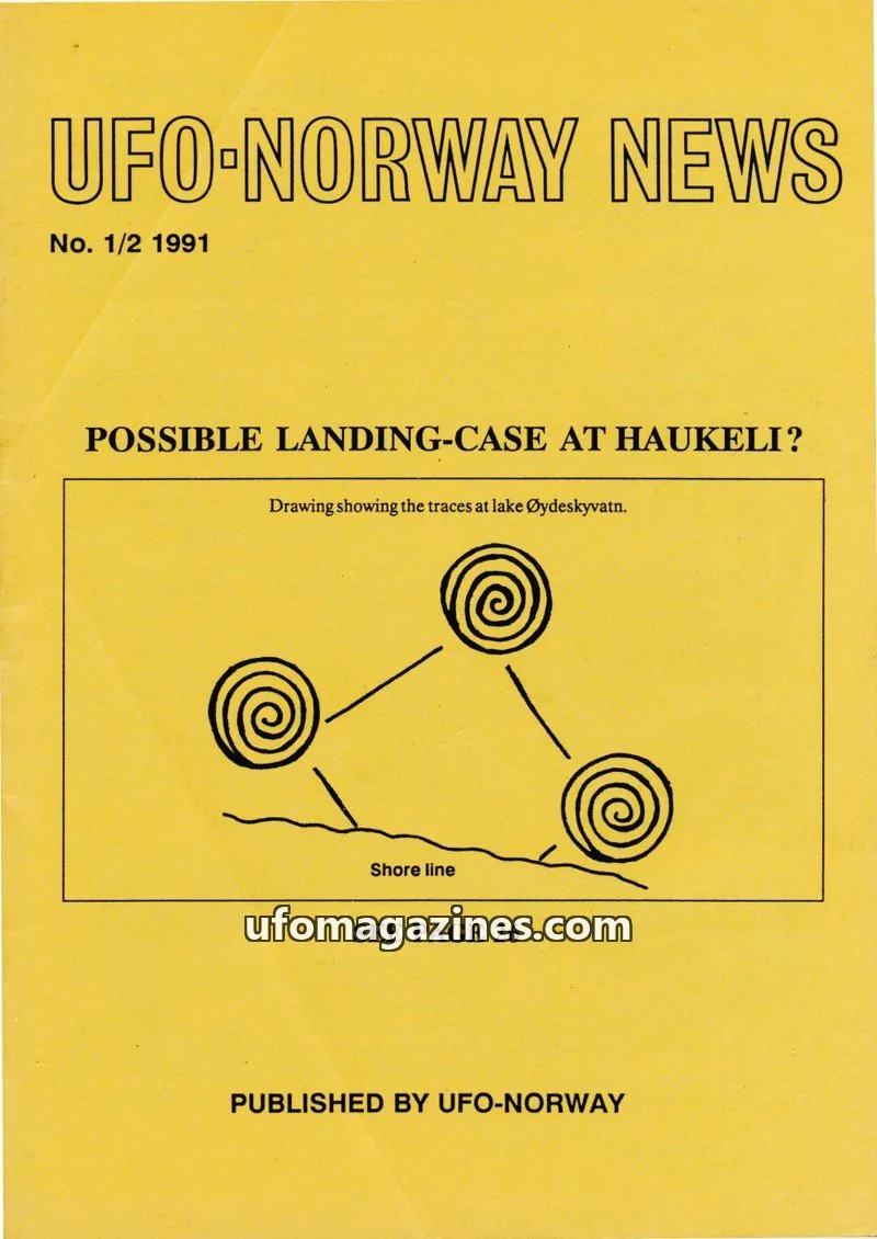 Cover of UFO-Norway News (English language) issue No. 1/2 1991: UFO-NORWAY NEWS
