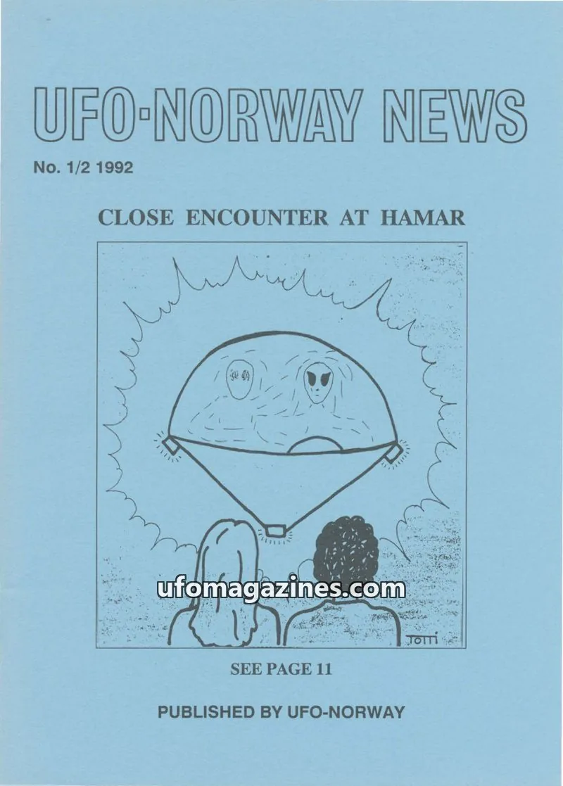 Cover of UFO-Norway News (English language) issue 1/2 1992: UFO-NORWAY NEWS