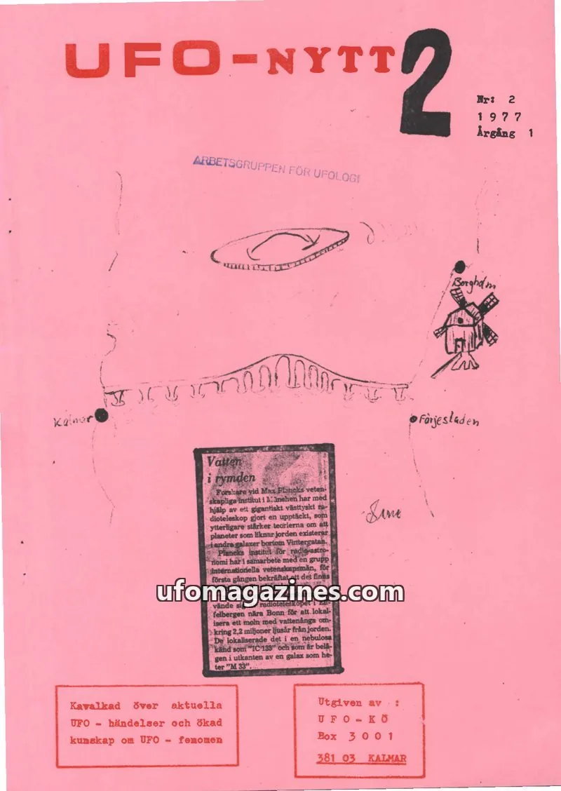 Cover of UFO-Nytt Kalmar-Öland issue 2: UFO-NYTT