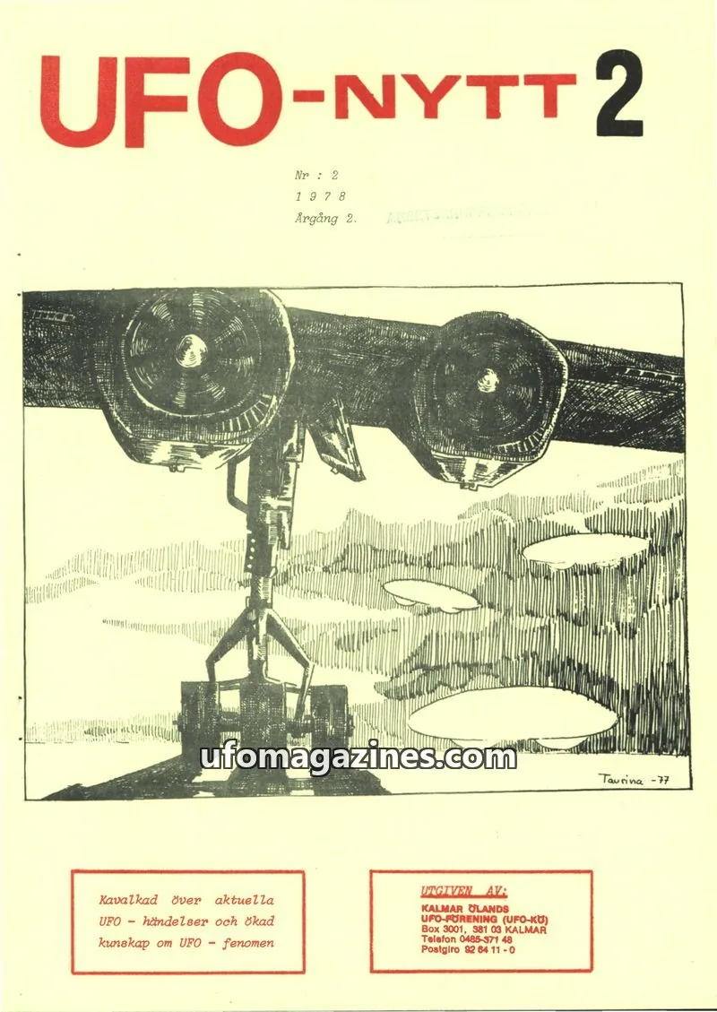 Cover of UFO-Nytt Kalmar-Öland issue 2: UFO-NYTT