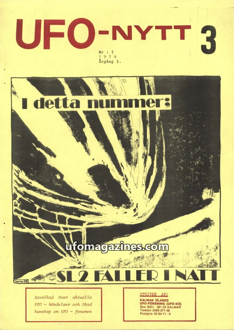 Cover of UFO-Nytt Kalmar-Öland issue 3: UFO-NYTT