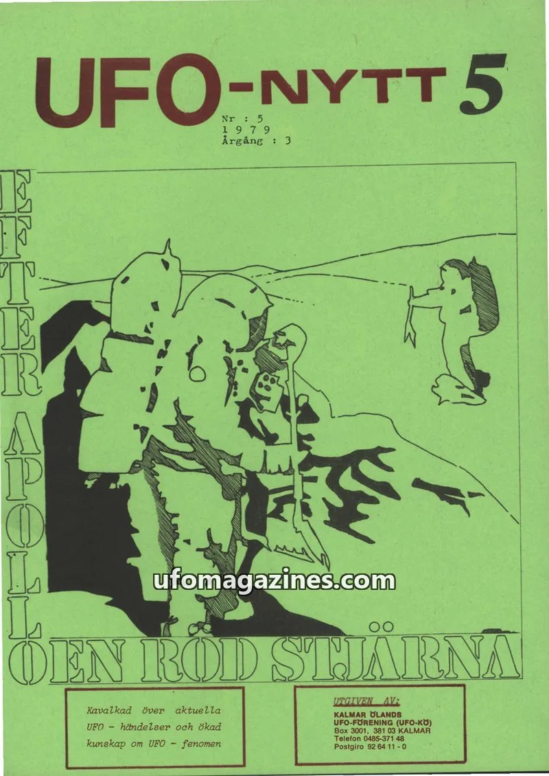 Cover of UFO-Nytt Kalmar-Öland issue 5: UFO-NYTT