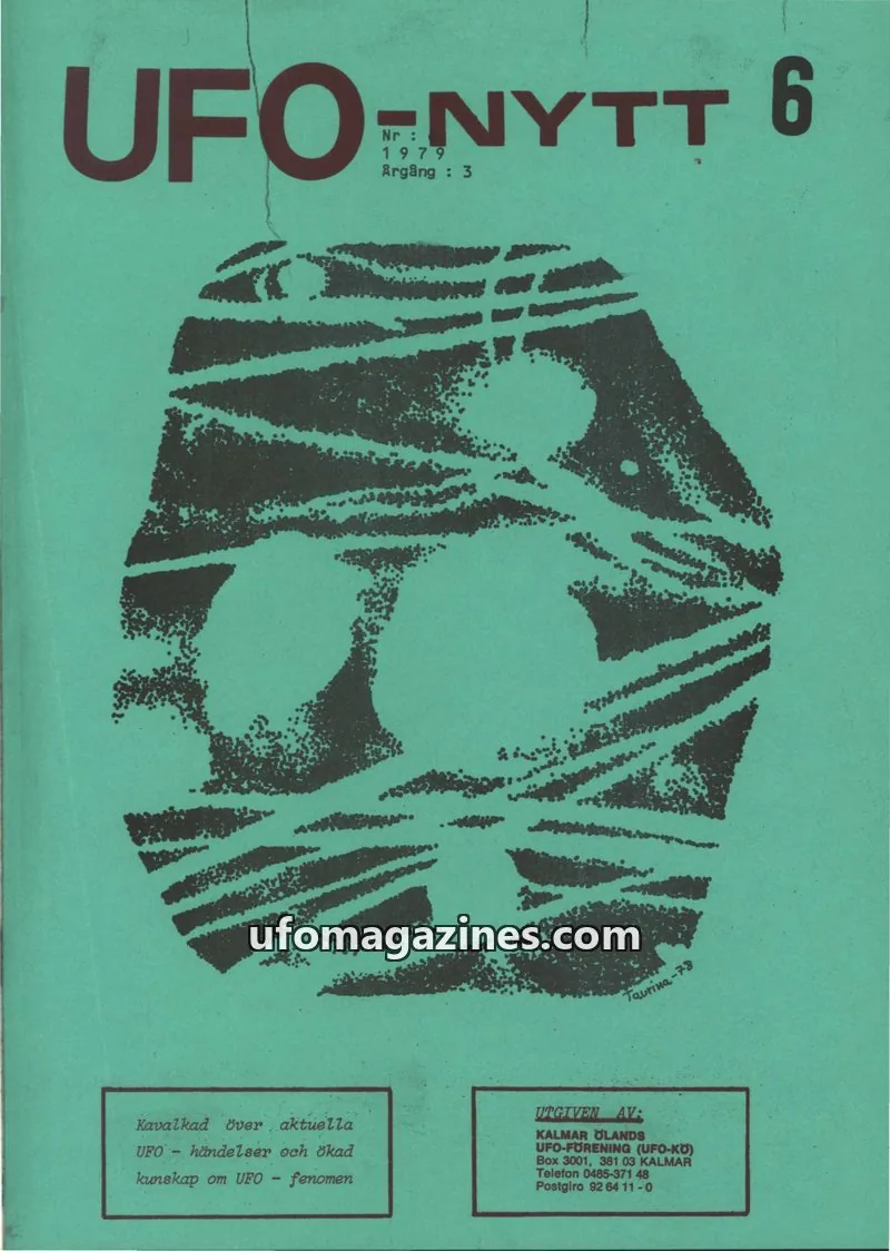 Cover of UFO-Nytt Kalmar-Öland issue 6: UFO-NYTT