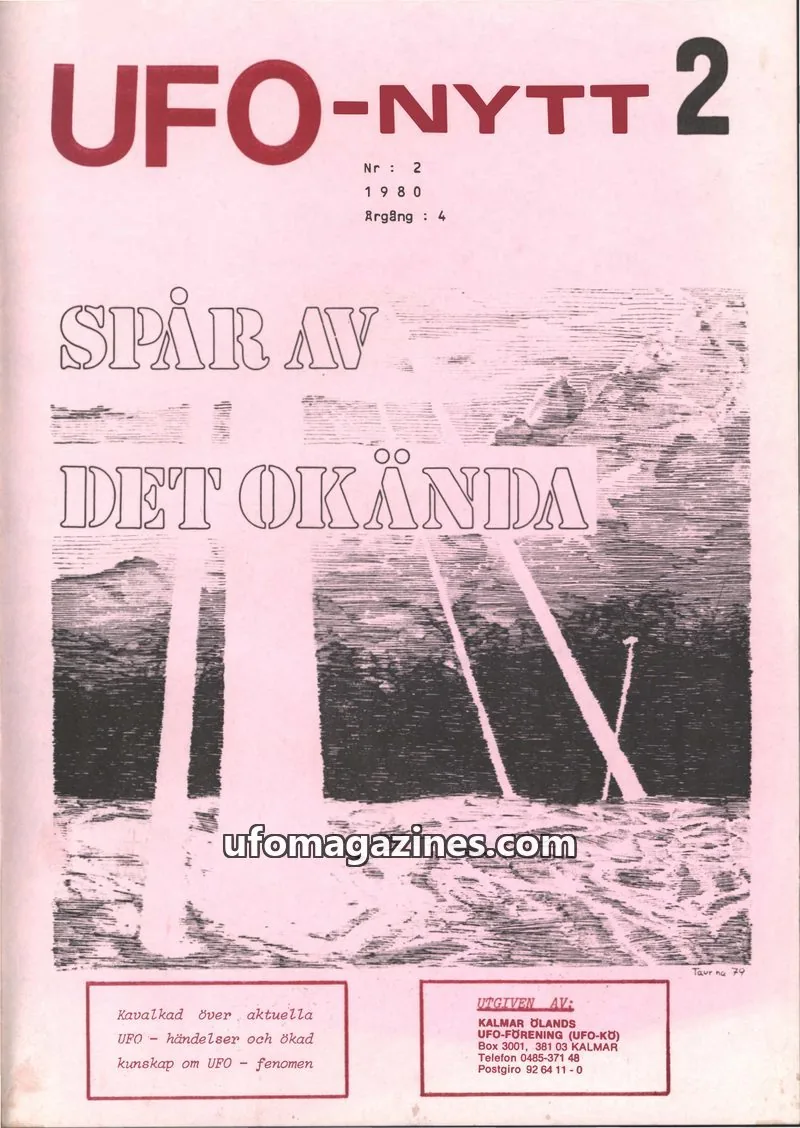 Cover of UFO-Nytt Kalmar-Öland issue 2: UFO-NYTT