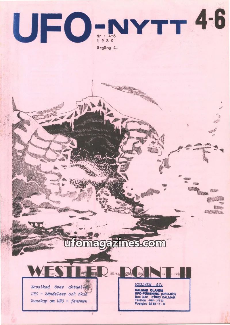 Cover of UFO-Nytt Kalmar-Öland issue 4-6: UFO-NYTT