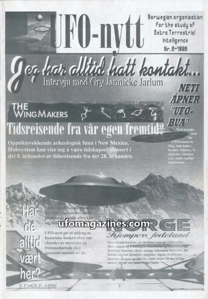 Cover of NETI issue 2-1999: UFO-nytt