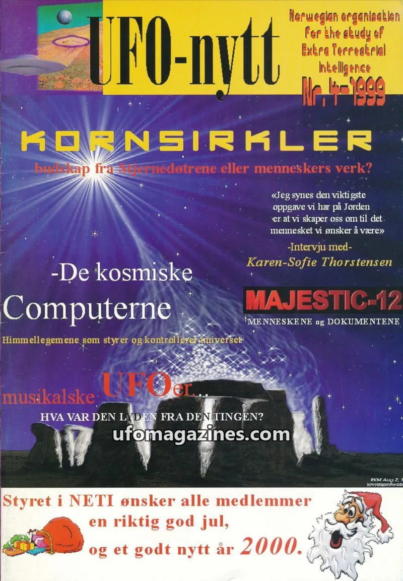 Cover of NETI issue Nr. 4 - 1999: UFO-nytt