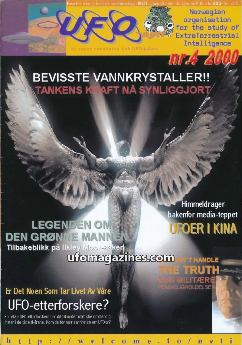 Cover of UFO-Nytt (NETI) issue nr.4 2000: UFO