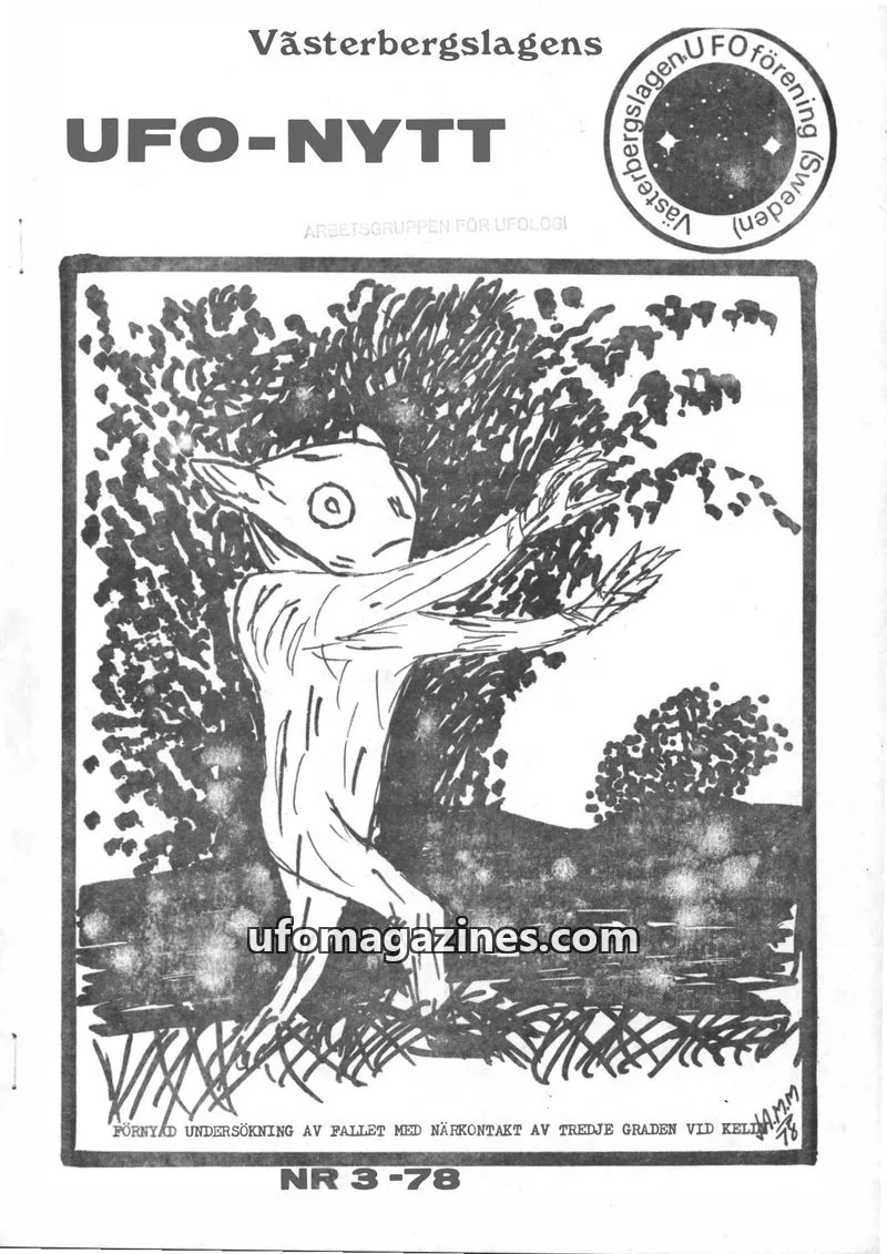 Cover of UFO-Nytt Vasterbergslagen issue 3-78: UFO-NYTT