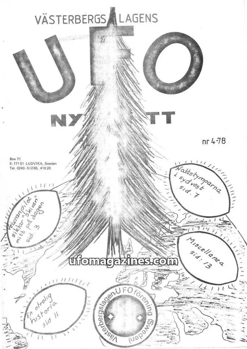 Cover of UFO-Nytt Vasterbergslagen issue 4-78: UFO NYTT