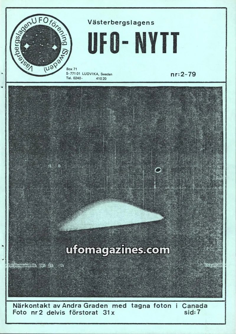 Cover of UFO-Nytt Vasterbergslagen issue 2-79: UFO-NYTT