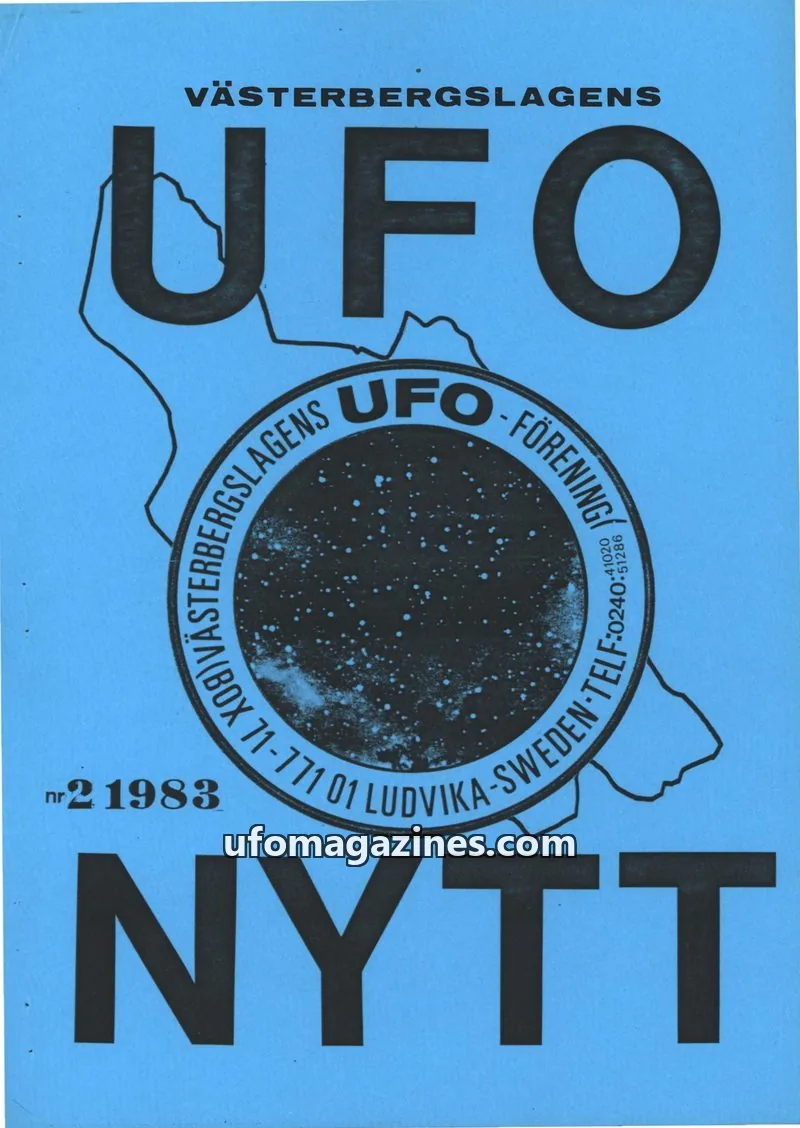 Cover of UFO-Nytt Vasterbergslagen issue 2: VÄSTERBERGSLAGENS UFO NYTT