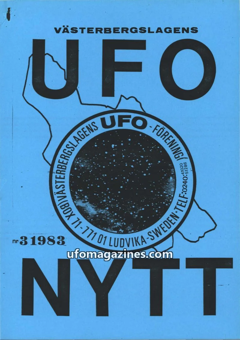 Cover of UFO-Nytt Vasterbergslagen issue 31983: VÄSTERBERGSLAGENS UFO NYTT