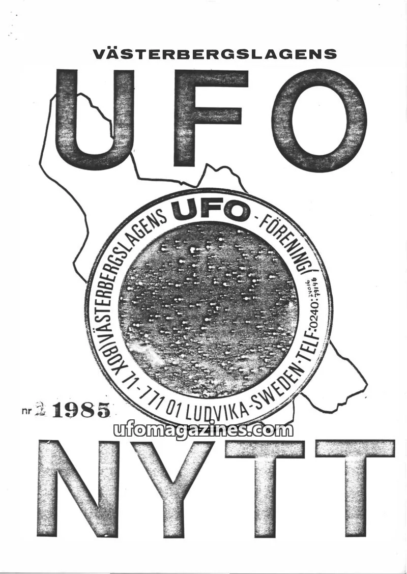 Cover of UFO-Nytt Vasterbergslagen issue 2: VÄSTERBERGSLAGENS UFO-NYTT