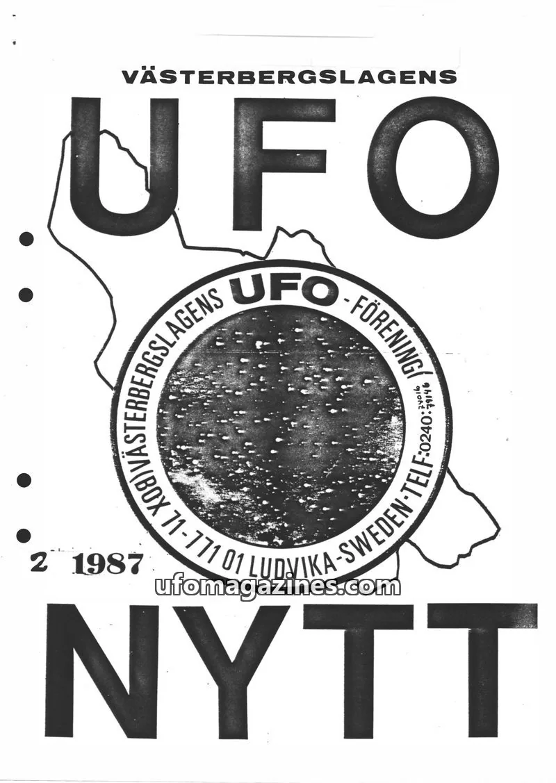 Cover of UFO-Nytt Vasterbergslagen issue 2: VÄSTERBERGSLAGENS UFO NYTT