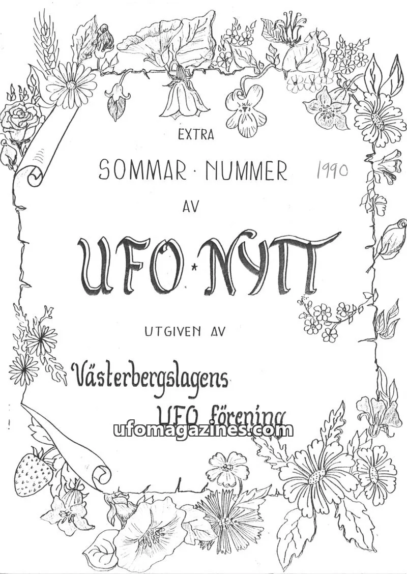 Cover of UFO-Nytt Vasterbergslagen issue EXTRA SOMMAR NUMMER: UFO-NYTT