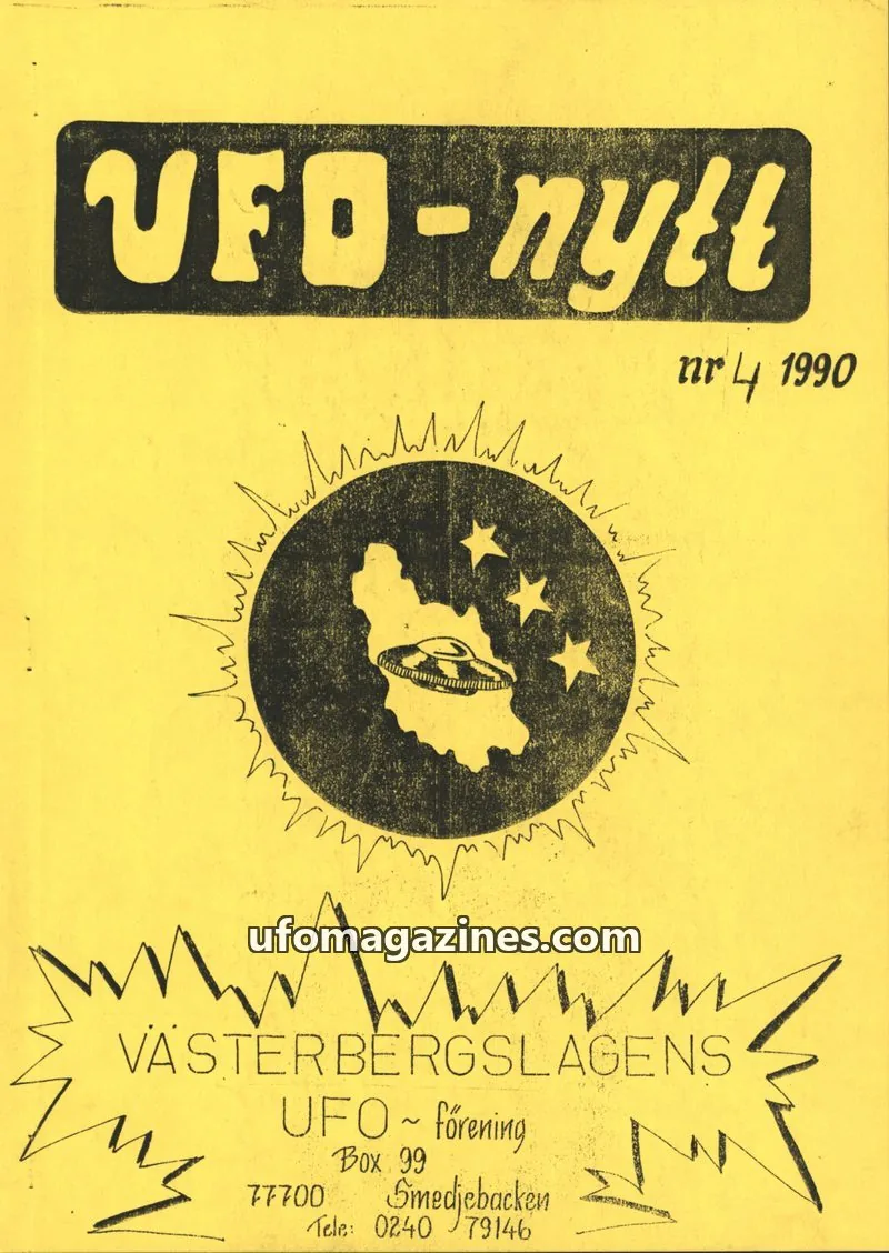 Cover of UFO-Nytt Vasterbergslagen issue nr 4: UFO-nytt