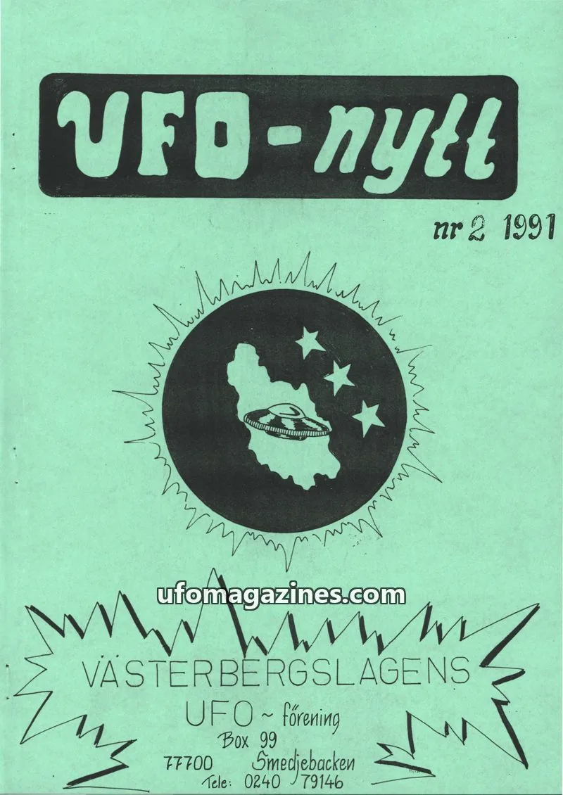 Cover of UFO-Nytt Vasterbergslagen issue nr 2: UFO-nytt