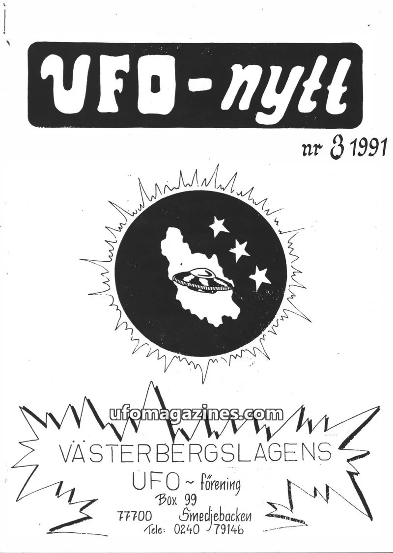 Cover of UFO-Nytt Vasterbergslagen issue 3: UFO-nytt
