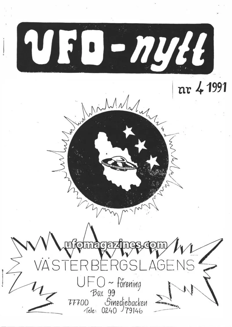 Cover of UFO-Nytt Vasterbergslagen issue 4: UFO-nytt