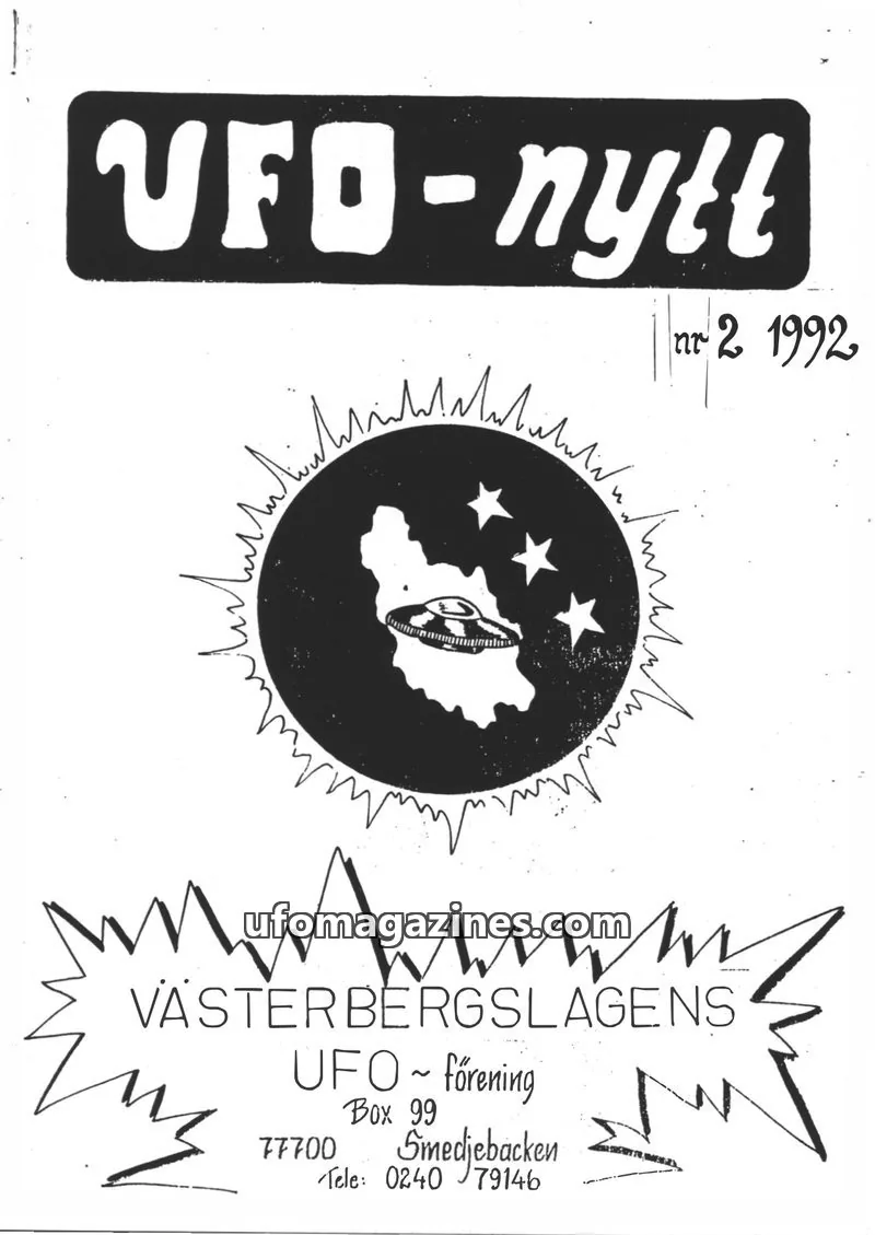 Cover of UFO-Nytt Vasterbergslagen issue 2: UFO-nytt