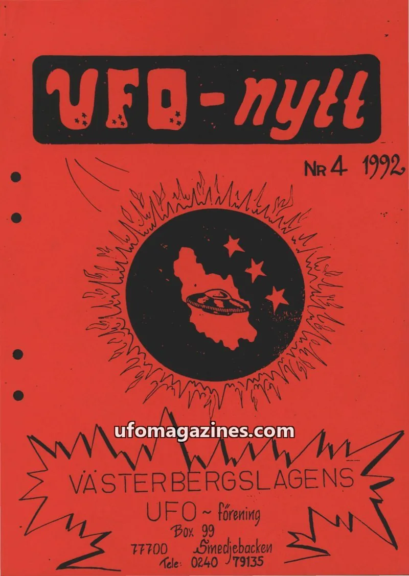 Cover of UFO-Nytt Vasterbergslagen issue 4: UFO-nytt