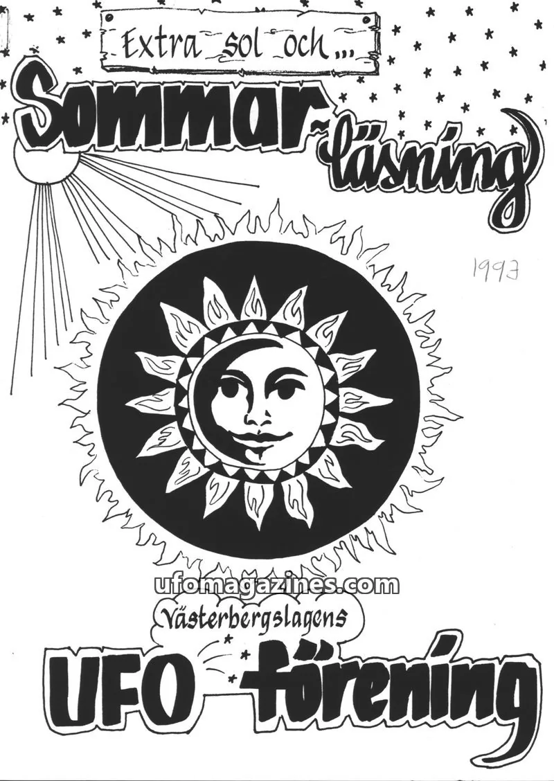 Cover of UFO-Nytt Vasterbergslagen issue Extra: Sommar-läsning