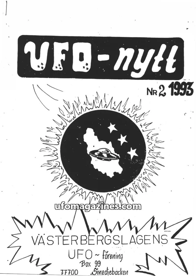 Cover of UFO-Nytt Vasterbergslagen issue 2: UFO-nytt
