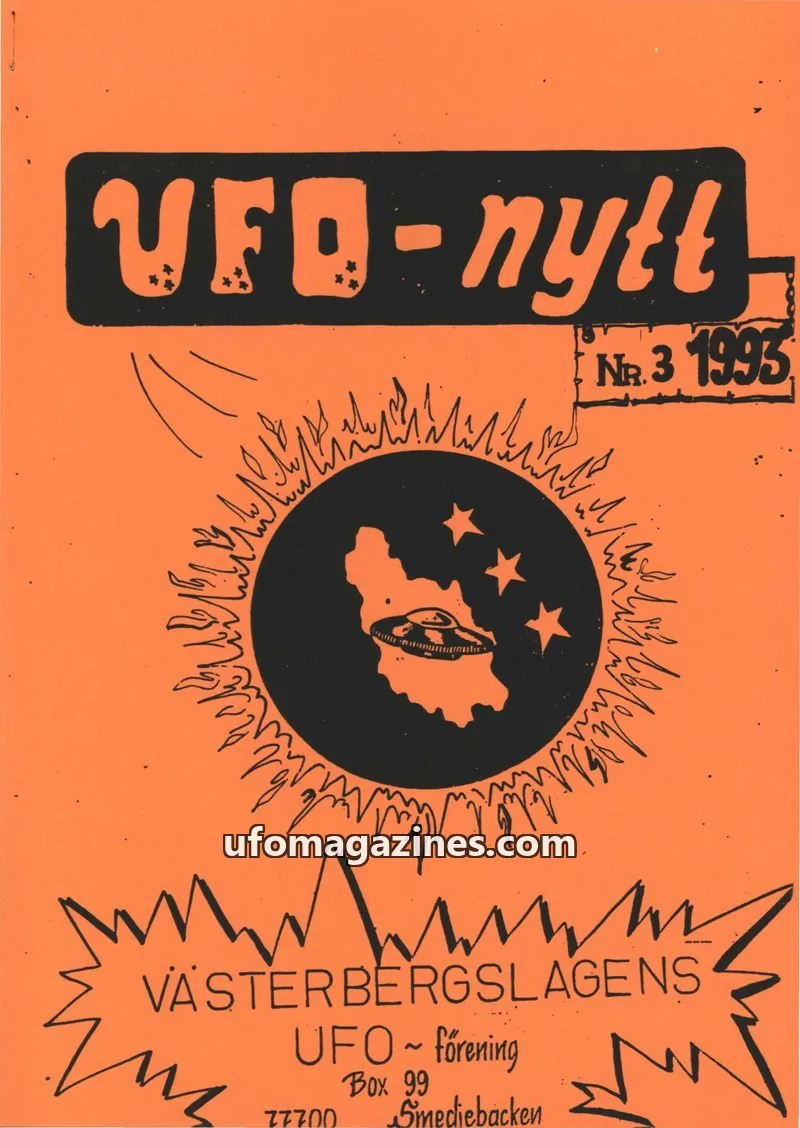 Cover of UFO-Nytt Vasterbergslagen issue 3: UFO-nytt