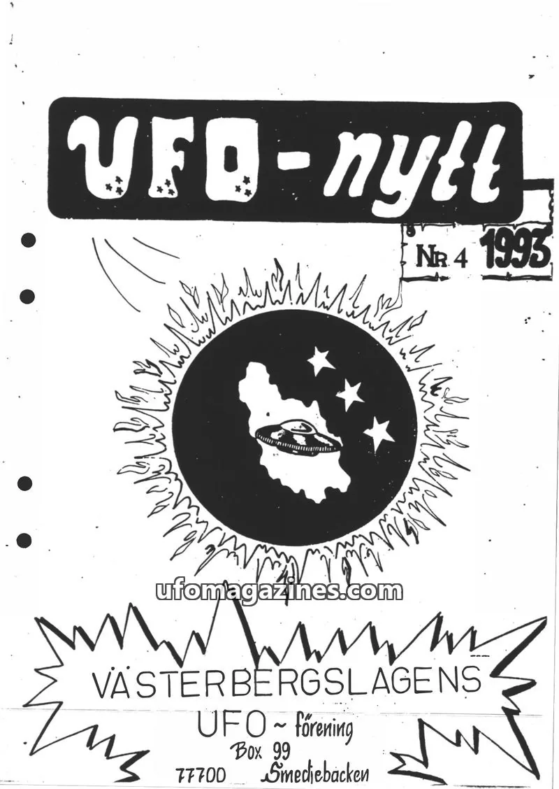 Cover of UFO-Nytt Vasterbergslagen issue 4: UFO-nytt