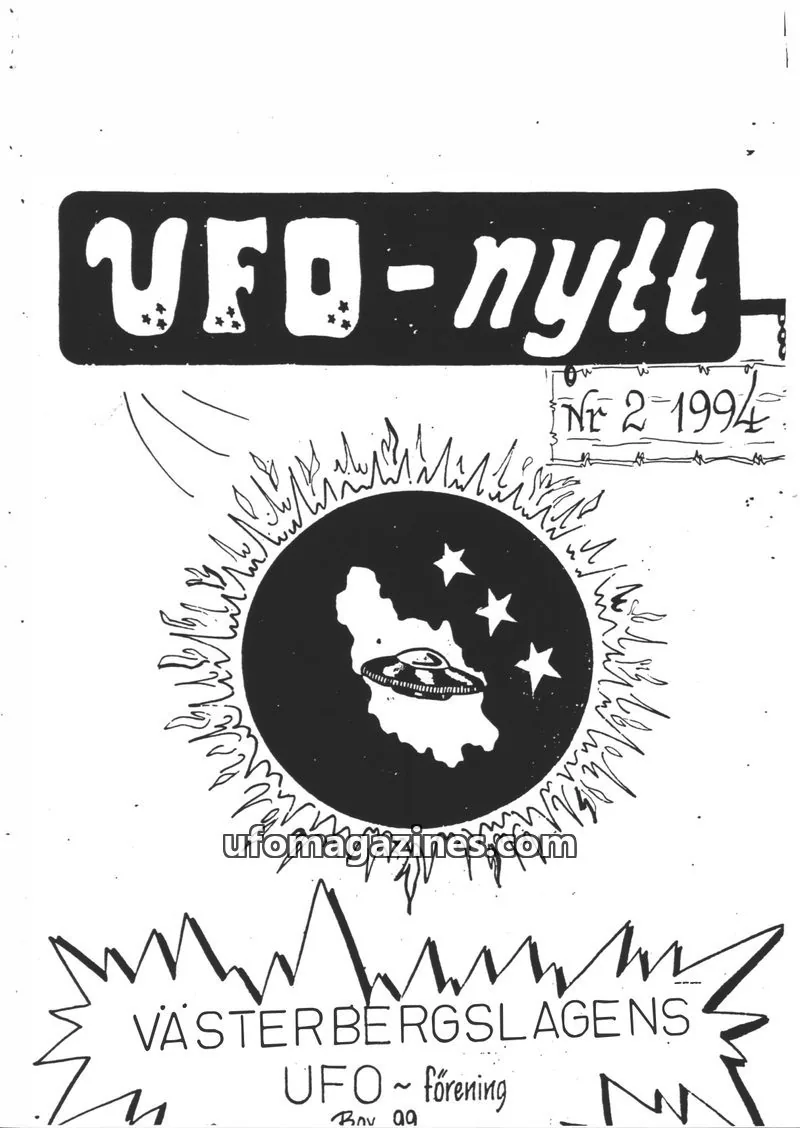 Cover of UFO-Nytt Vasterbergslagen issue 2: UFO-nytt
